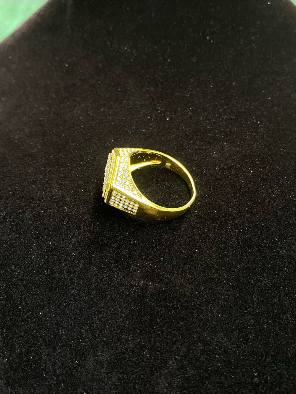 Gold hexagon ring - Picture 4 of 7